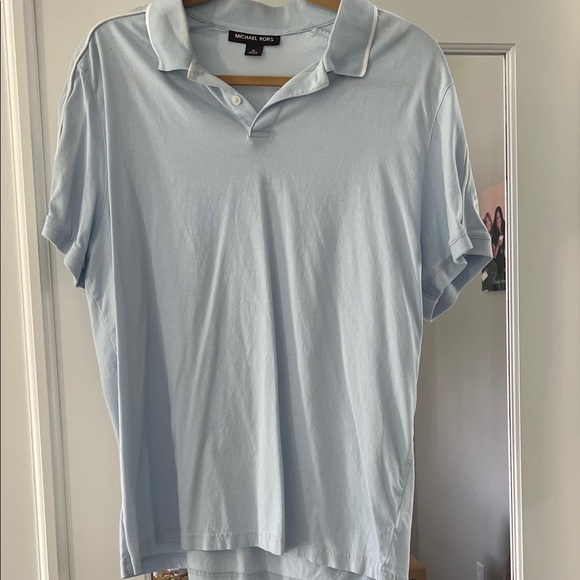 Michael Kors Light Blue Polo Shirt - Picture 1 of 5